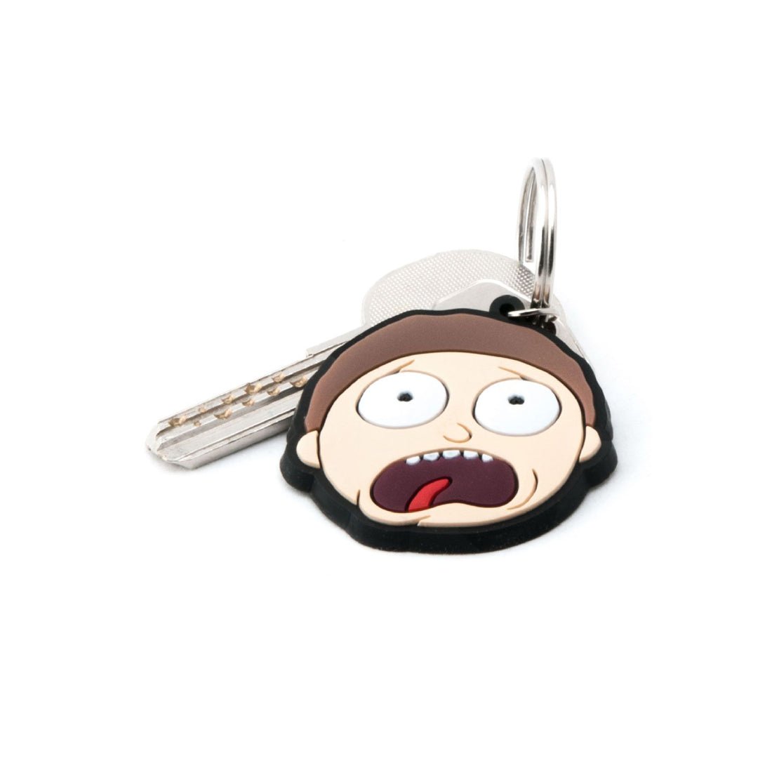 Rick And Morty - Morty Terrified Face Rubber Keychain - أكسسوار Rick And Morty - Morty Terrified Face Rubber Keychain - أكسسوار