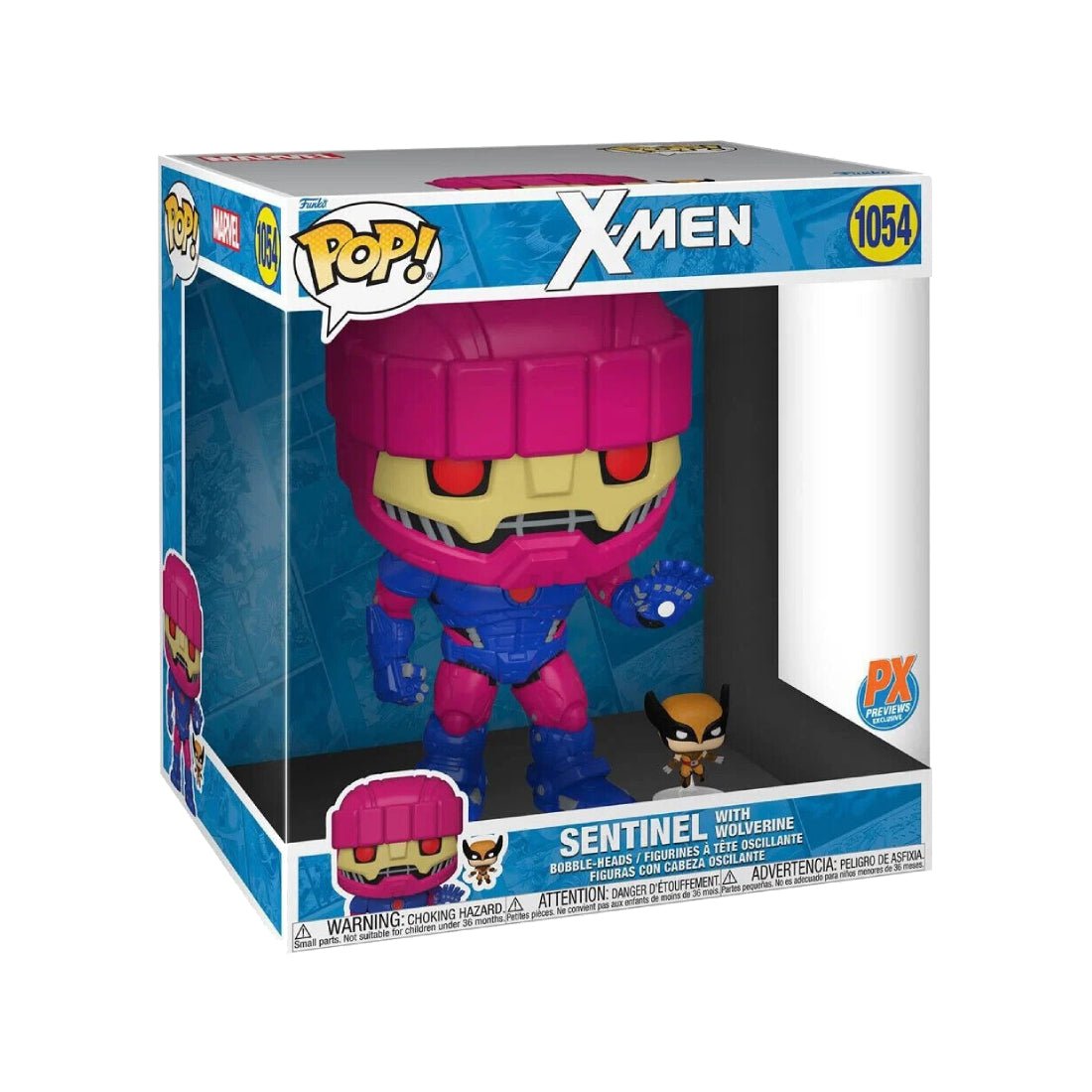 Funko Pop Jumbo! Marvel: Xmen - Sentinel w/ Wolverine w/ Chase (Exc) #1054 - دمية - Store 974 | ستور ٩٧٤