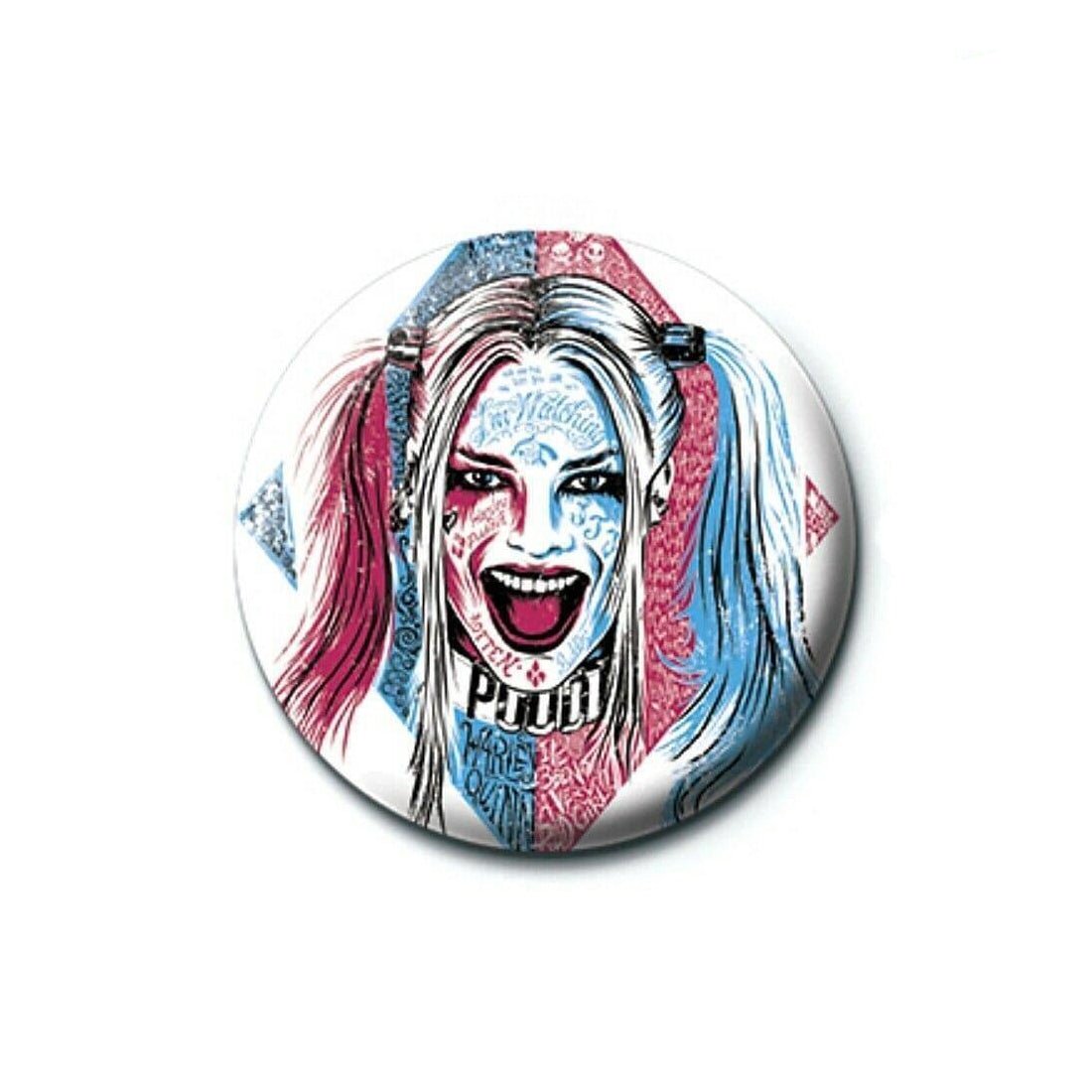 Suicide Squad - Harley Quinn Tattoo Button Badge - أكسسوار Suicide Squad - Harley Quinn Tattoo Button Badge - أكسسوار