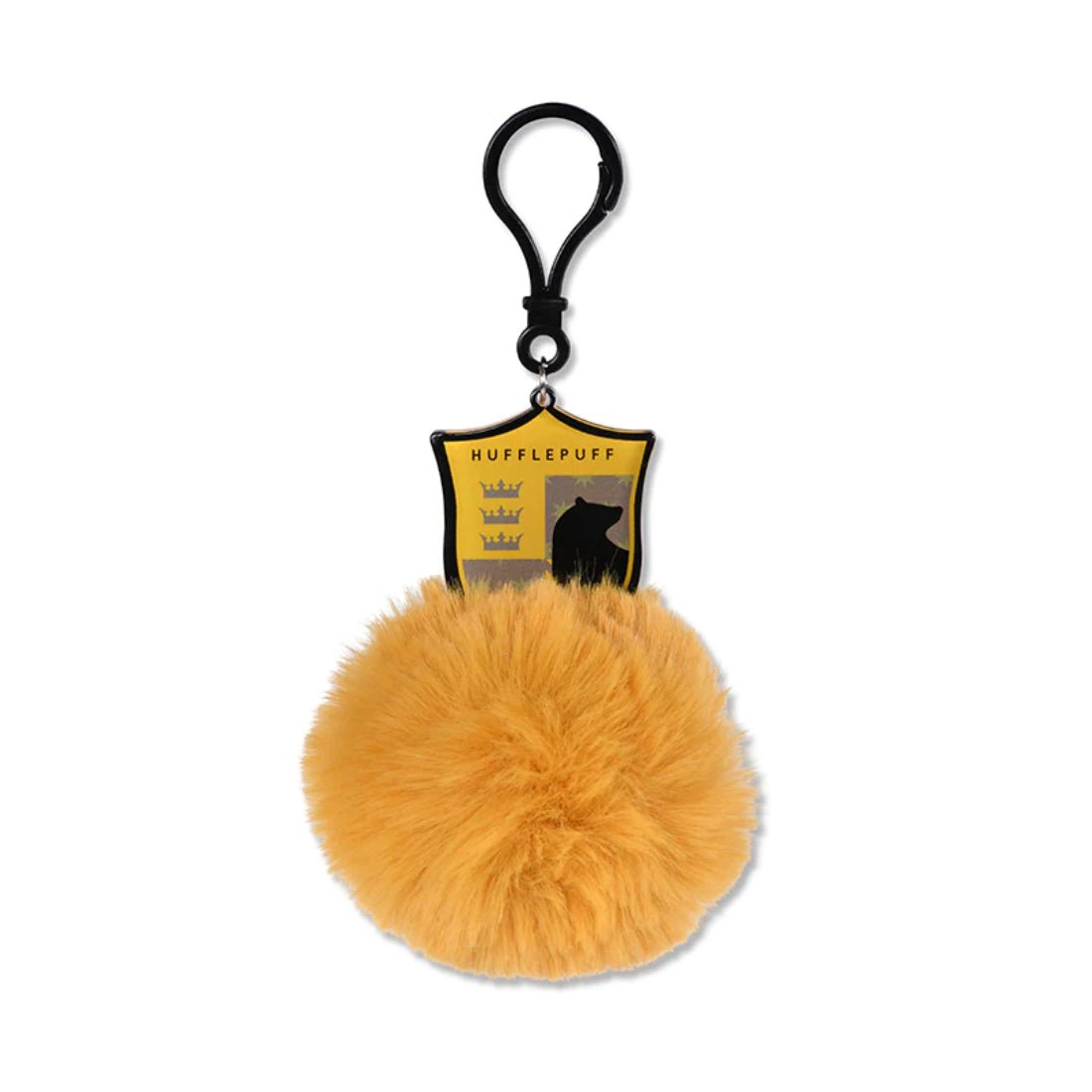 Harry Potter - Hufflepuff Sheild Pom Pom Keychain - أكسسوار Harry Potter - Hufflepuff Sheild Pom Pom Keychain - أكسسوار