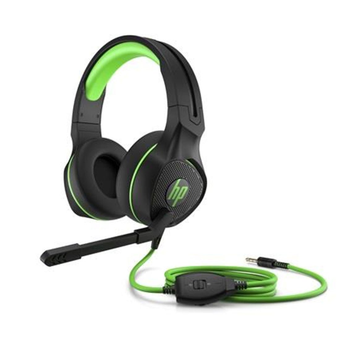 HP Pavilion 400 Wired Gaming Headphones - Black & Green - سماعة - Store 974 | ستور ٩٧٤