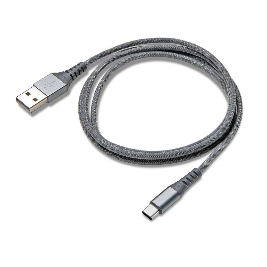Celly USB-C Nylon 1m Data Cable - Silver - كابل