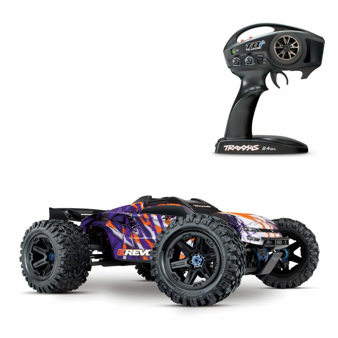 Traxxas E-Revo 2.0 VXL-6S TSM Brushless Monster Truck - Orange - لعبة - Store 974 | ستور ٩٧٤