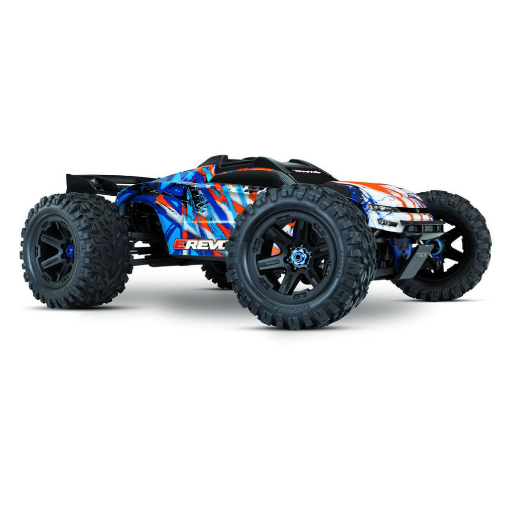 Traxxas E-Revo 2.0 VXL-6S TSM Brushless Monster Truck - Blue & Orange –  Store 974 | ستور ٩٧٤