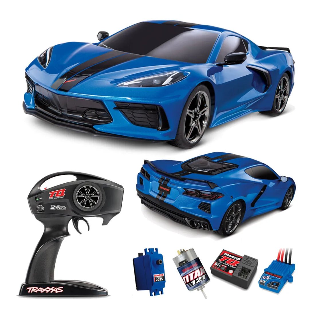 Traxxas Chevrolet Corvette Stingray 4TEC 3.0 - Blue - لعبة - Store 974 | ستور ٩٧٤
