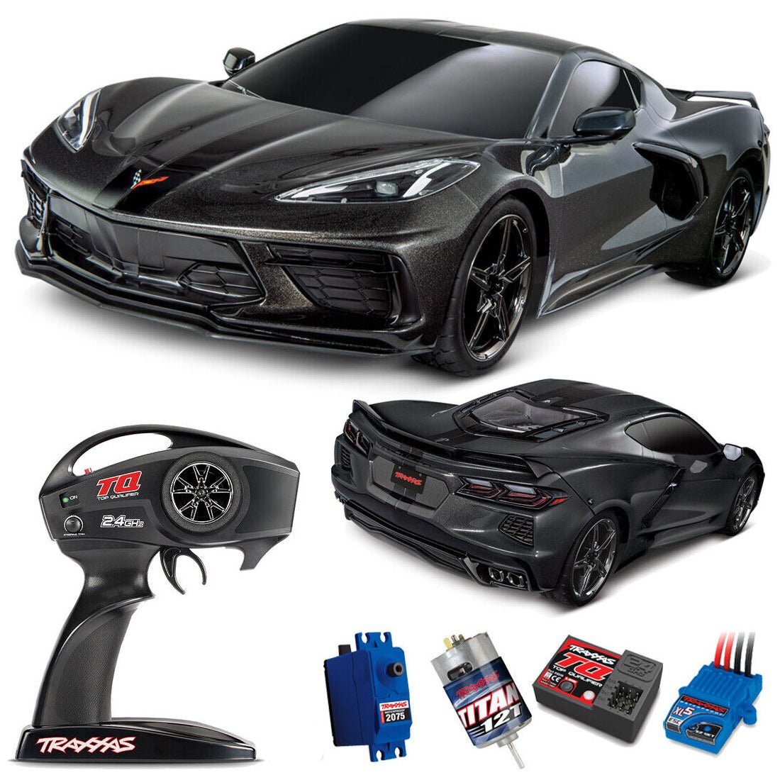Traxxas Chevrolet Corvette Stingray 4TEC 3.0 - Black - لعبة - Store 974 | ستور ٩٧٤