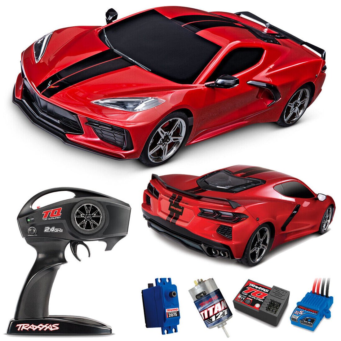 Traxxas Chevrolet Corvette Stingray 4TEC 3.0 - Red - لعبة - Store 974 | ستور ٩٧٤