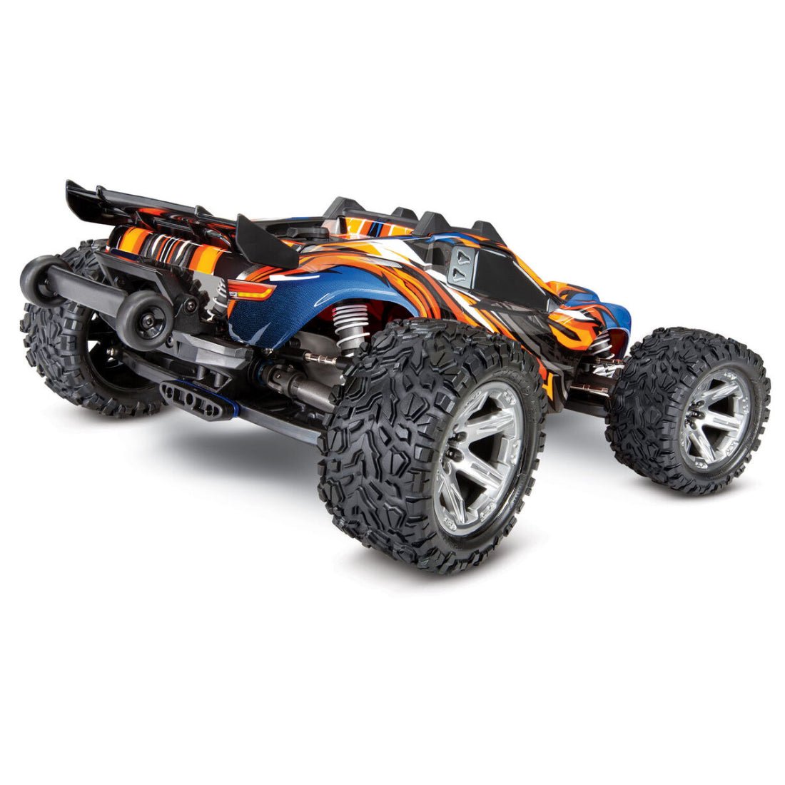 Traxxas Rustler 4x4 VXL Brushless Stadium Truck - Blue & Orange - لعبة - Store 974 | ستور ٩٧٤