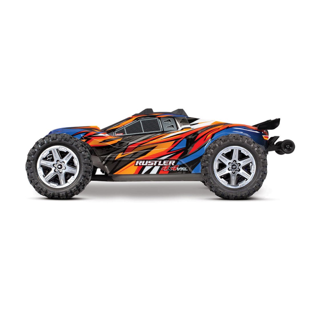 Traxxas Rustler 4x4 VXL Brushless Stadium Truck - Blue & Orange - لعبة - Store 974 | ستور ٩٧٤