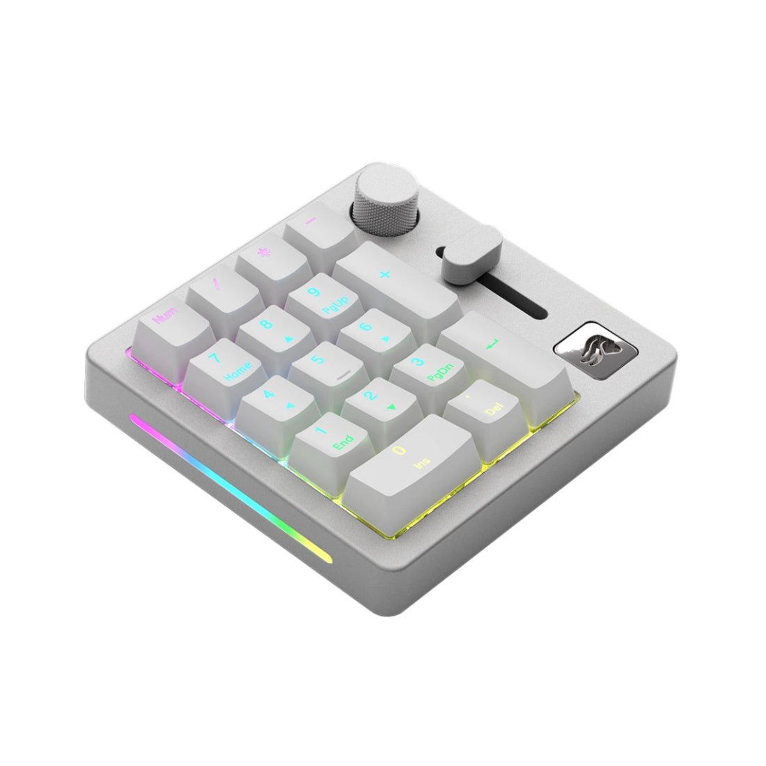 Glorious GMMK Wireless Macro Numpad - White Ice - لوحة مفاتيح جانبية Glorious GMMK Wireless Macro Numpad - White Ice - لوحة مفاتيح جانبية