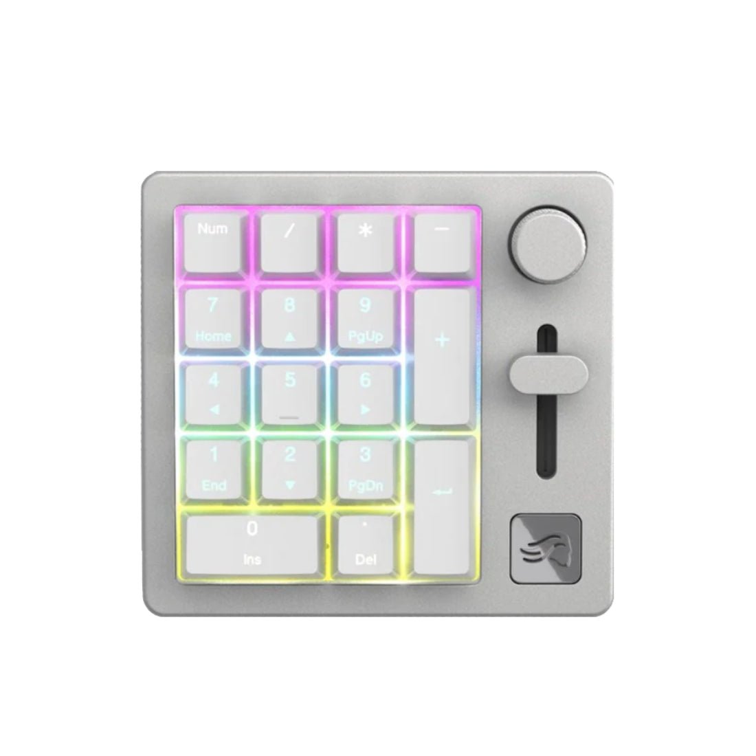 Glorious GMMK Wireless Macro Numpad - White Ice - لوحة مفاتيح جانبية Glorious GMMK Wireless Macro Numpad - White Ice - لوحة مفاتيح جانبية