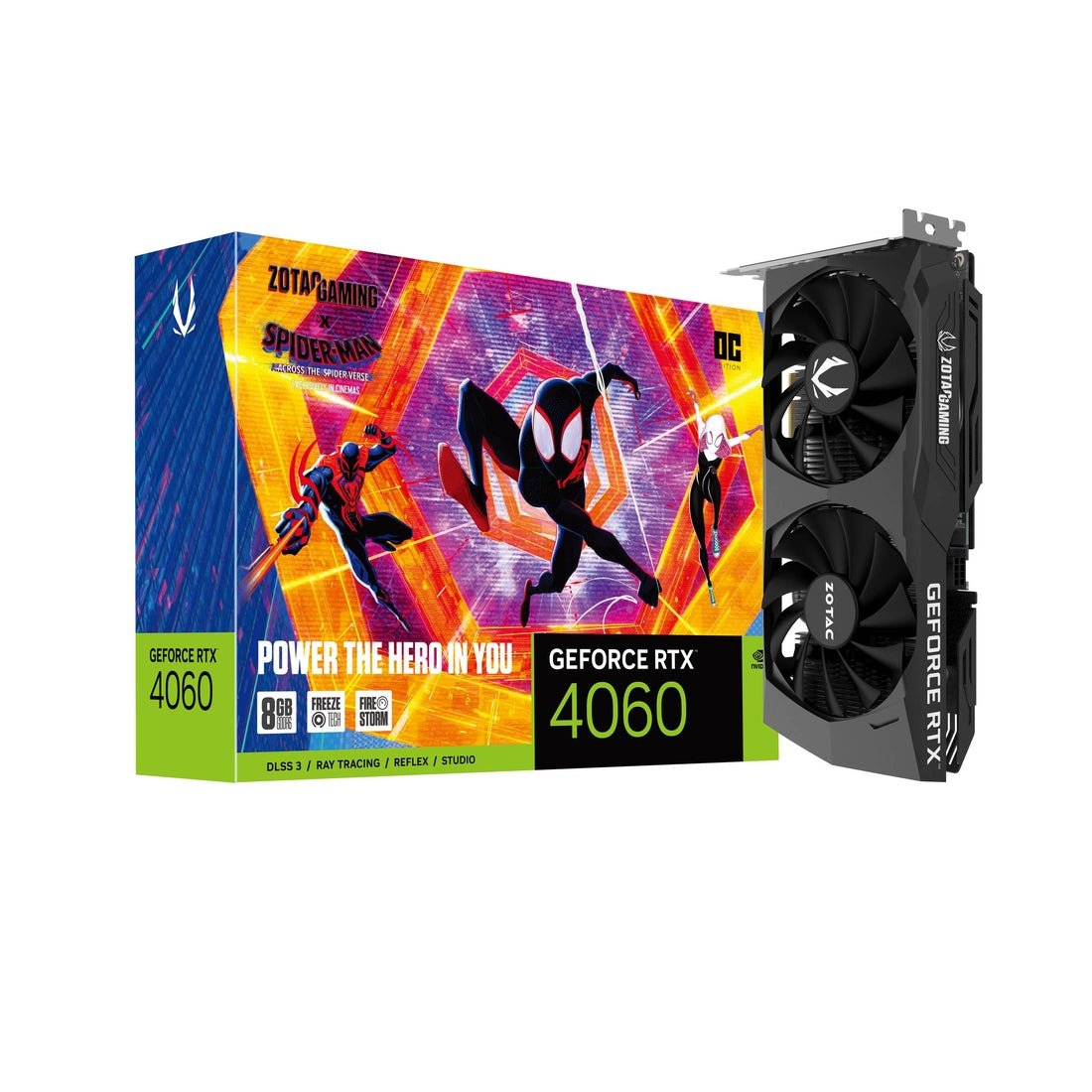 Zotac Gaming GeForce RTX 4060 Twin Edge OC Spider-Man™: Across the Spider-Verse Bundle 8GB GDDR6 Graphics Card ZT-D40600P-10SMP - كرت الشاشة - Store 974 | ستور ٩٧٤