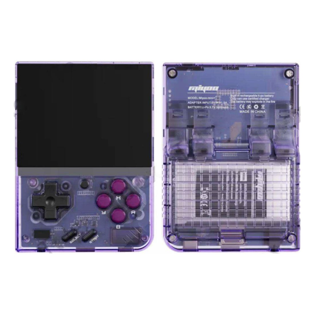 Miyoo Mini Plus Portable Game Console 128GB - Transparent Purple - جهاز ألعاب - Store 974 | ستور ٩٧٤