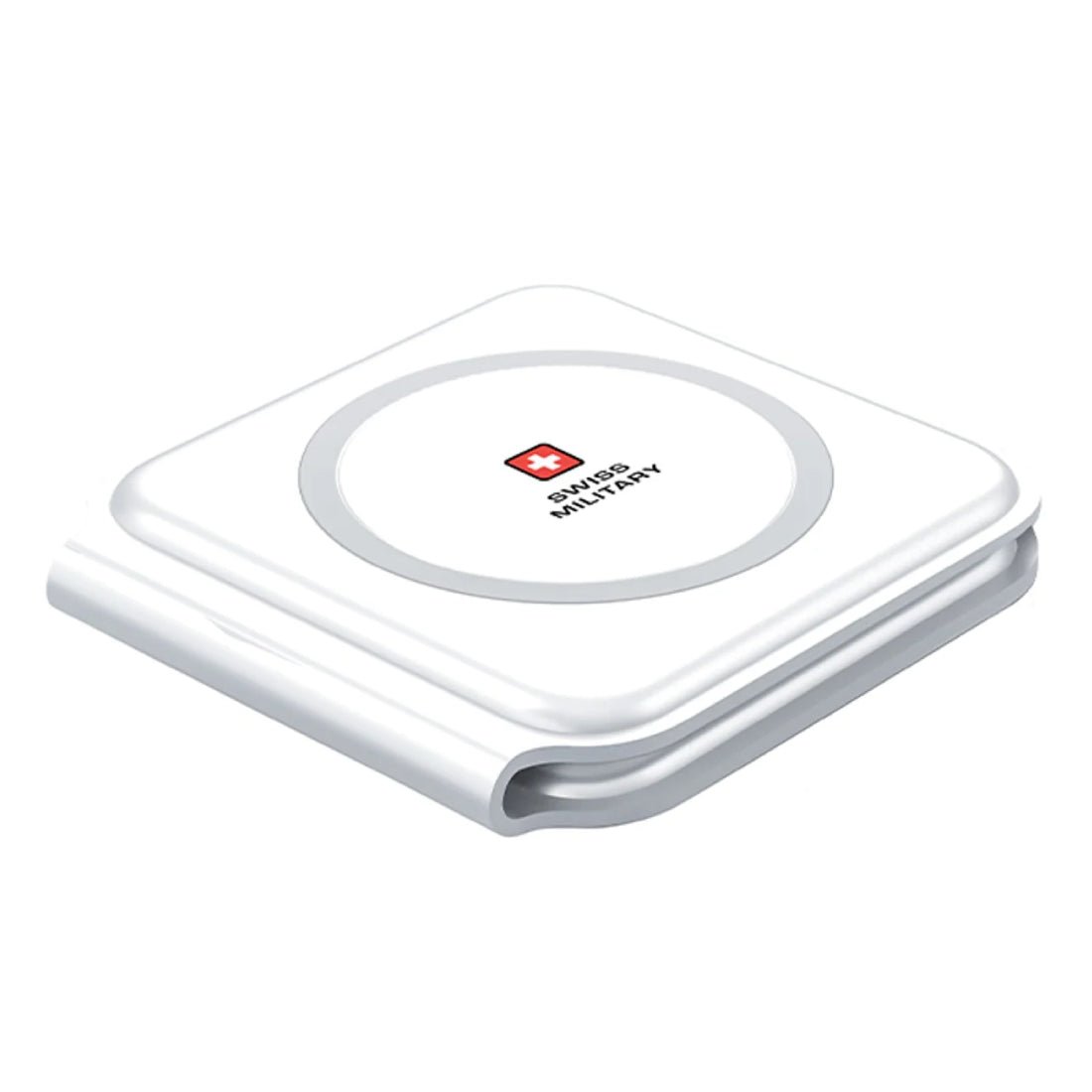 Swiss Military MagSafe MC Power Power Portable 2-in-1 Wireless Charger - White - - - Swiss Military MagSafe MC Power Power Portable 2-in-1 Wireless Charger - White - - -