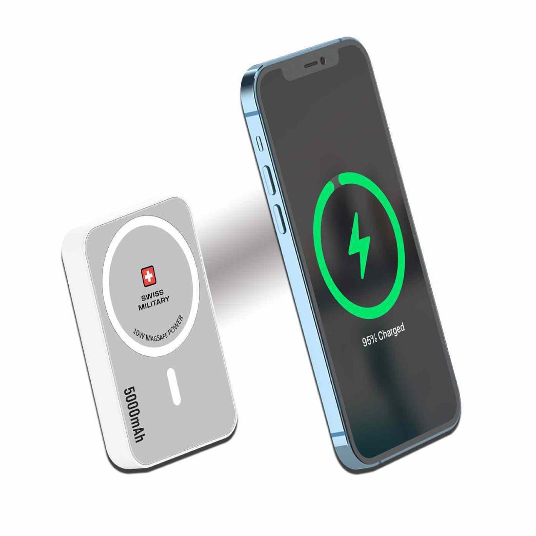Swiss Military MagSafe 5000mAh Power Bank - White - شاحن - Store 974 | ستور ٩٧٤