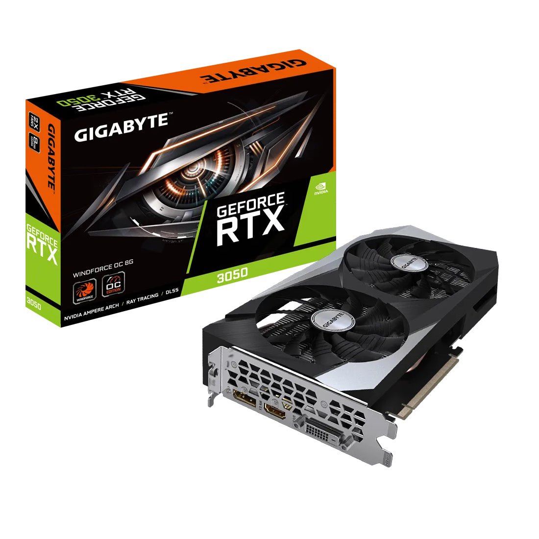 Gigabyte GeForce RTX 3050 WindForce OC 8G Graphics Card - كرت الشاشة ...