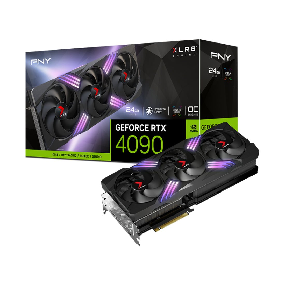 PNY GeForce RTX 4090 24GB XLR8 Gaming Verto OC GDDR6X Graphics Card - VCG409024TFXXPB1-O - كرت شاشة - Store 974 | ستور ٩٧٤
