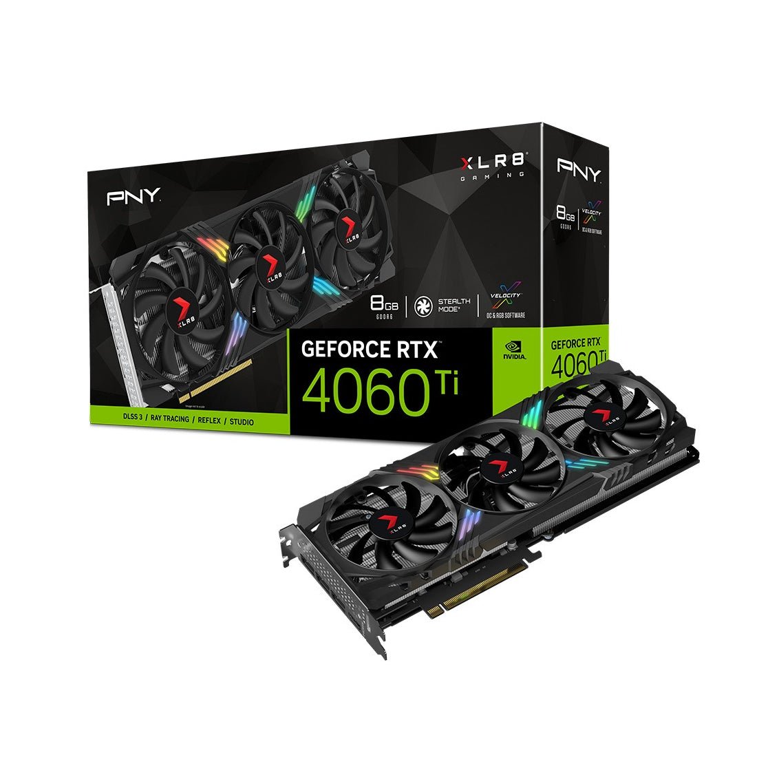 PNY GeForce RTX 4060 Ti 8GB XLR8 Gaming Verto GDDR6 Graphics Card - VCG4060T8TFXXPB1 - كرت شاشة - Store 974 | ستور ٩٧٤