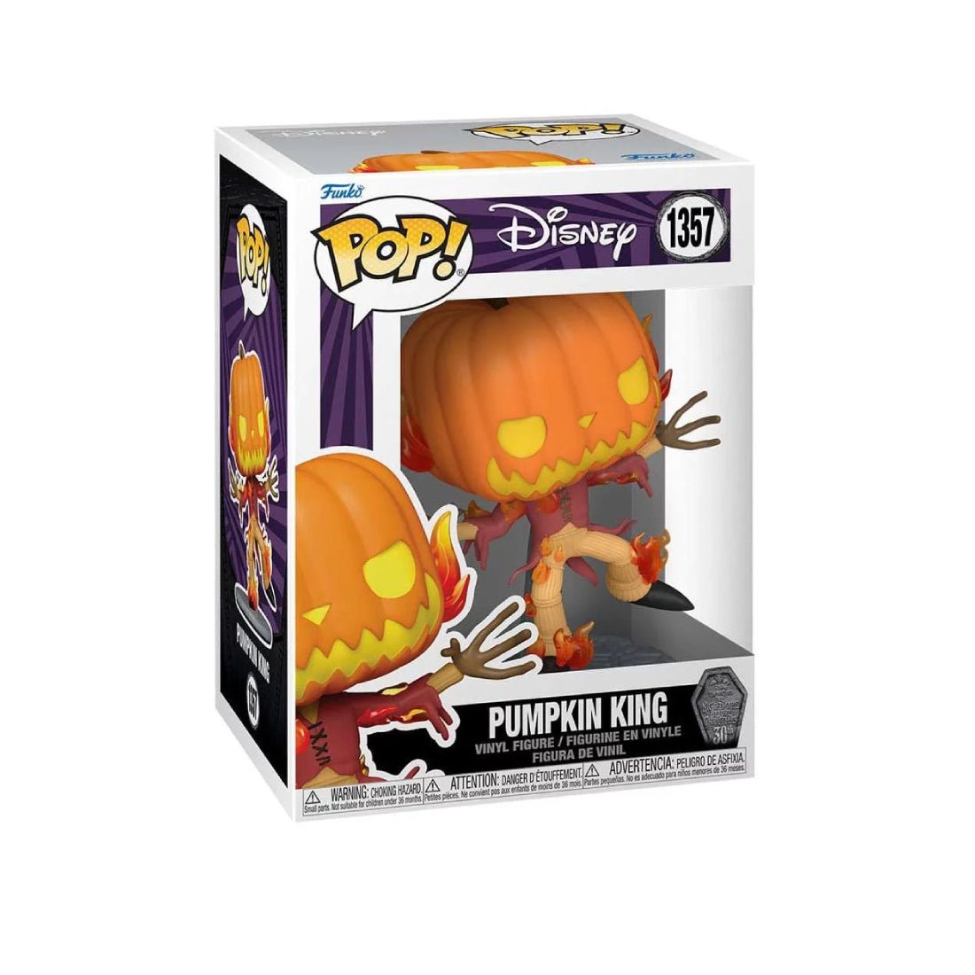 Funko Pop! Disney: The Nightmare Before Christmas 30Th - Pumpkin King #1357 - دمية Funko Pop! Disney: The Nightmare Before Christmas 30Th - Pumpkin King #1357 - دمية