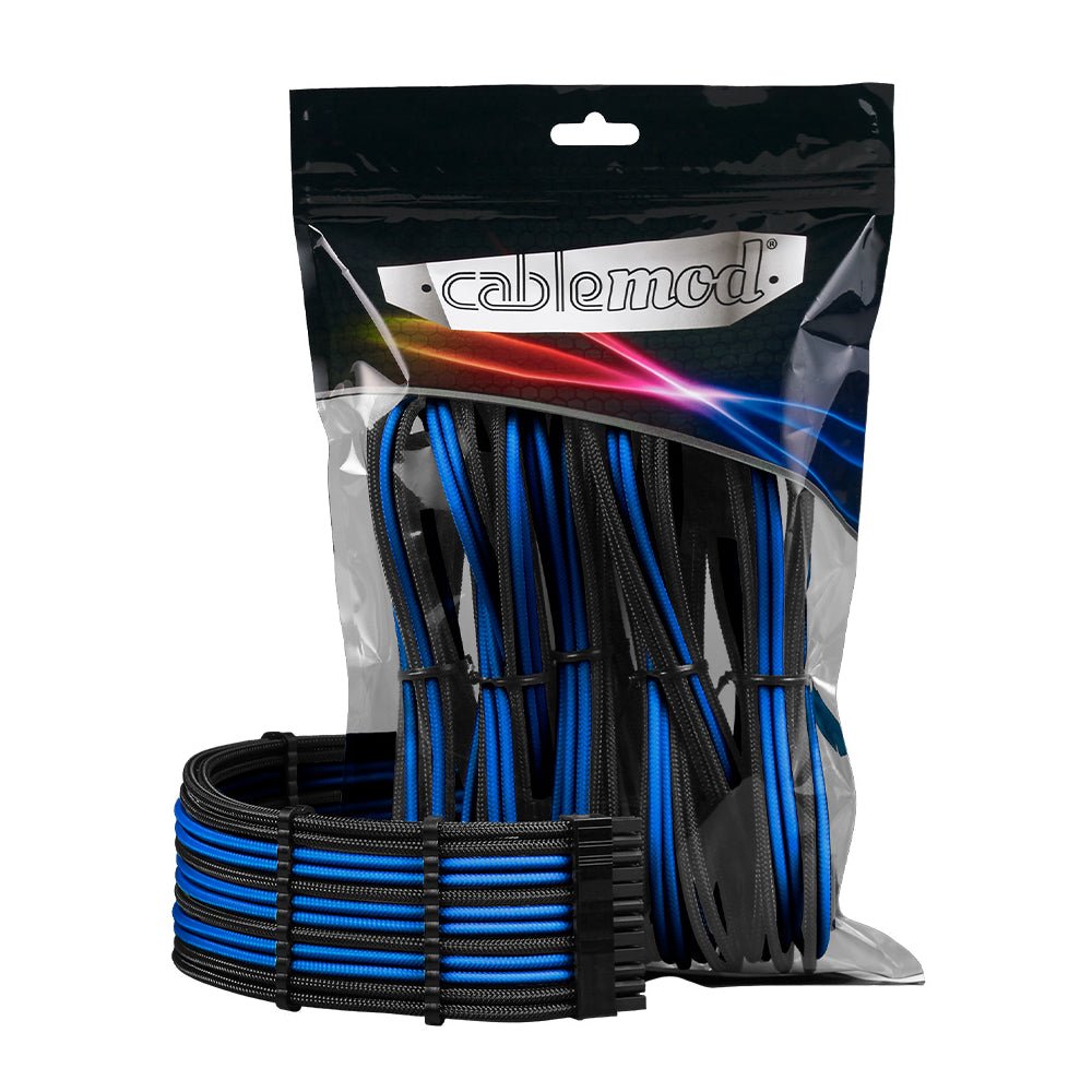 CableMod Pro ModMesh 12VHPWR to 3x PCI-e 45cm Extension Kit - Black & Blue - كابل - Store 974 | ستور ٩٧٤