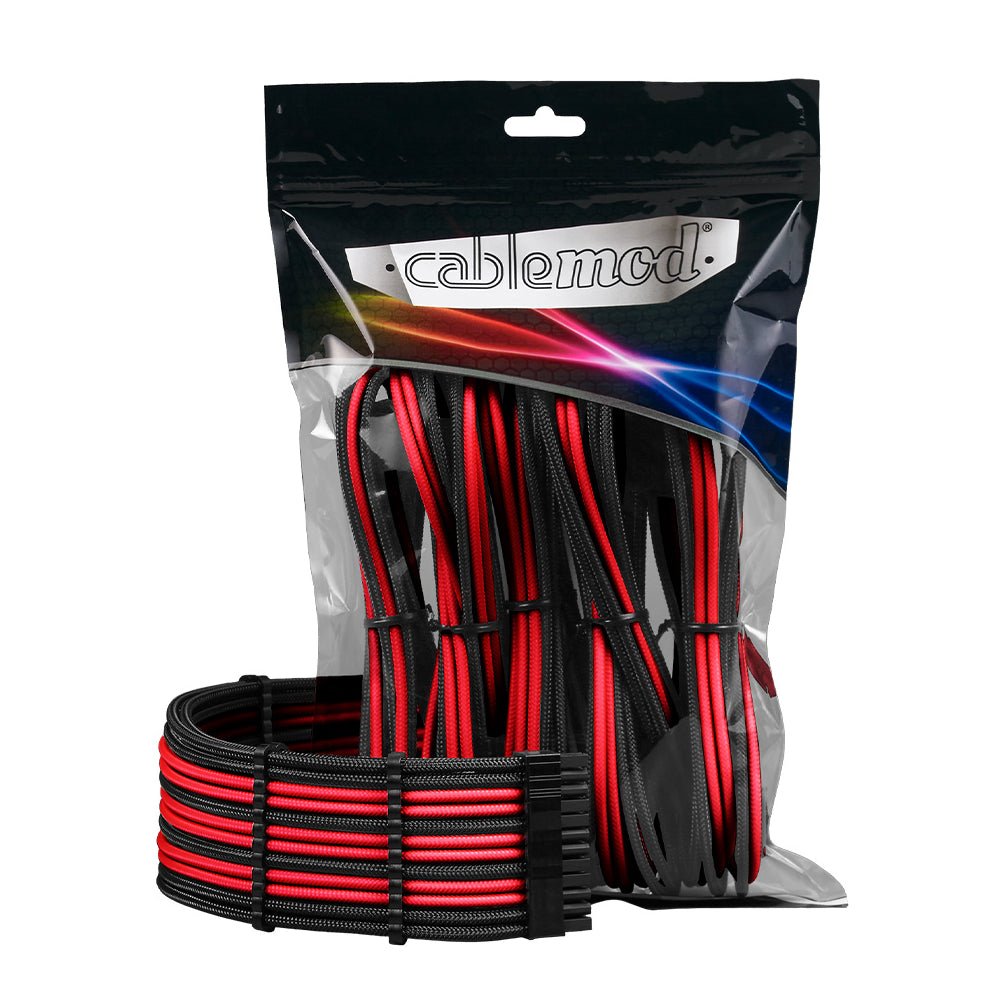CableMod Pro ModMesh 12VHPWR to 3x PCI-e 45cm Extension Kit - Black & Red - كابل - Store 974 | ستور ٩٧٤