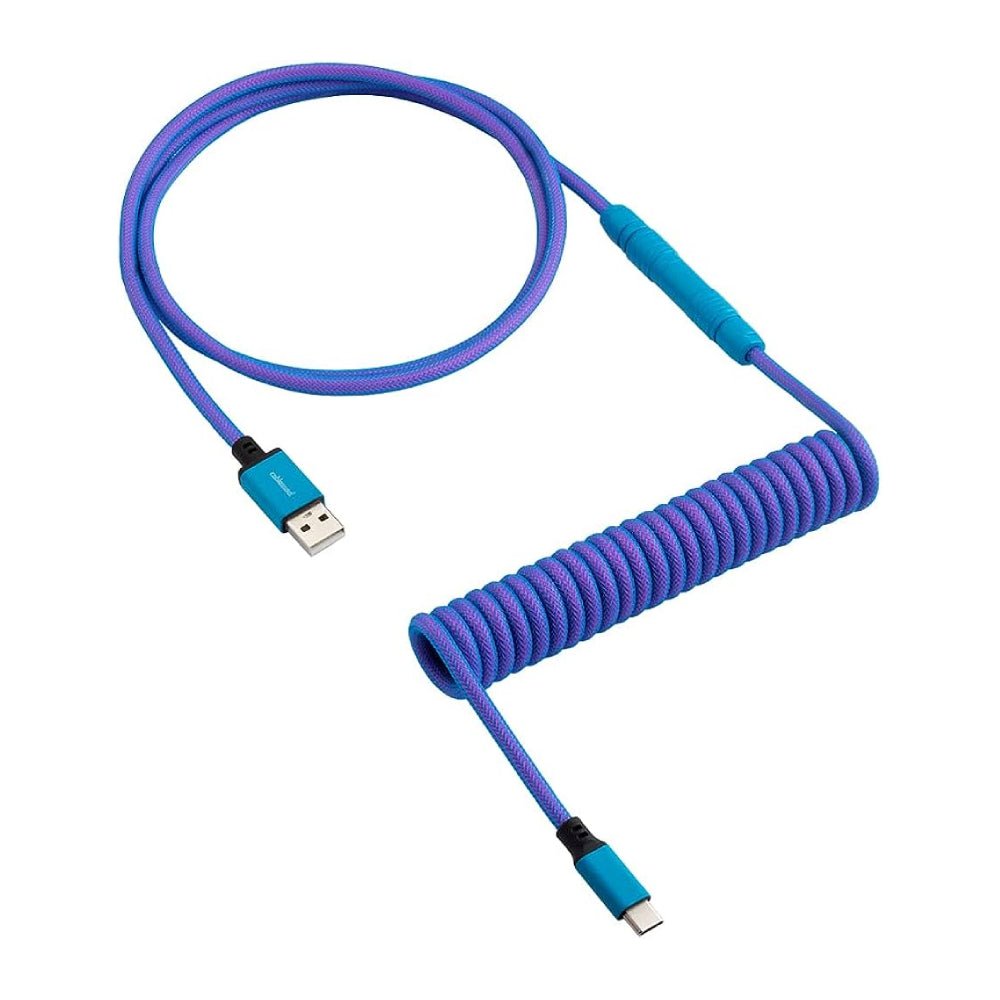 CableMod Artisan Coiled Keyboard Cable (Galaxy Blue, Slimline, USB A to USB Type C, 150cm) - كابل - Store 974 | ستور ٩٧٤