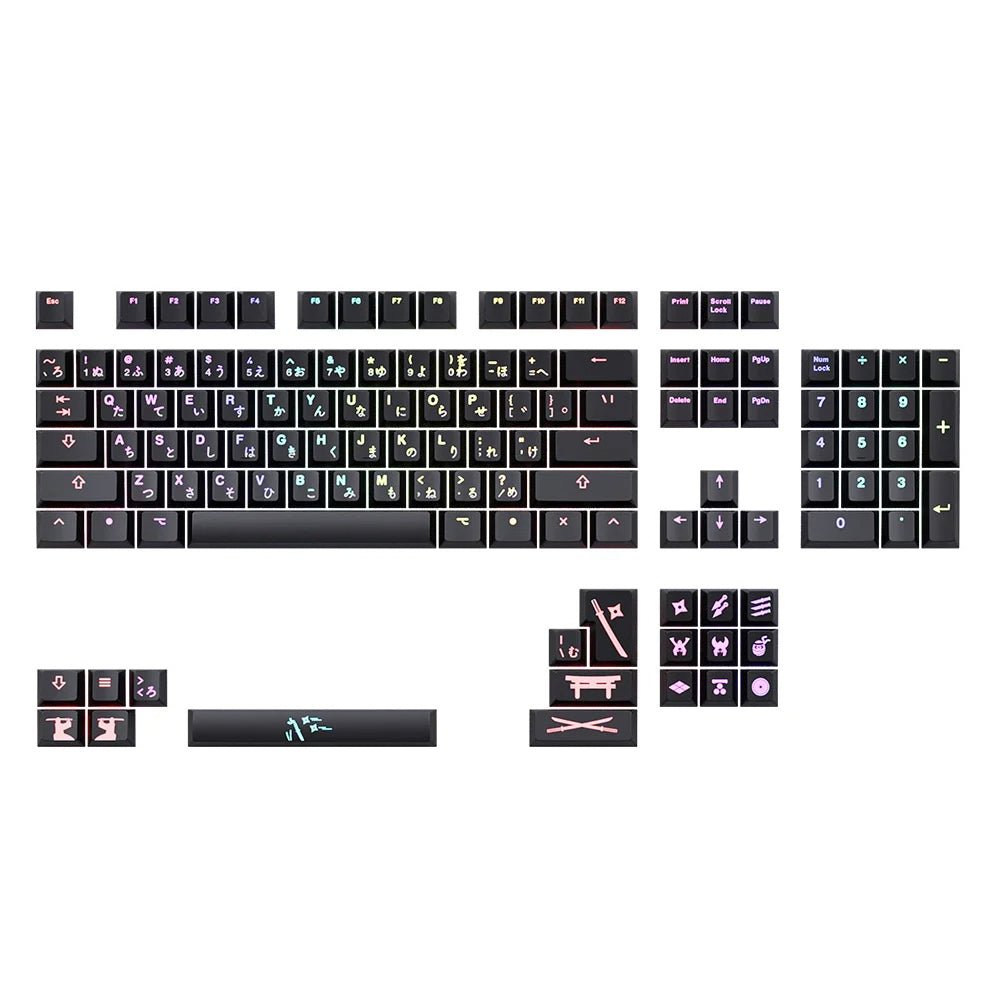 CableMod Premium ABS Laser Keycap Set - CM Egypt (Black, OEM Profile, ANSI, ISO, 121 Keys) - أكسسوار لوحة مفاتيح - Store 974 | ستور ٩٧٤