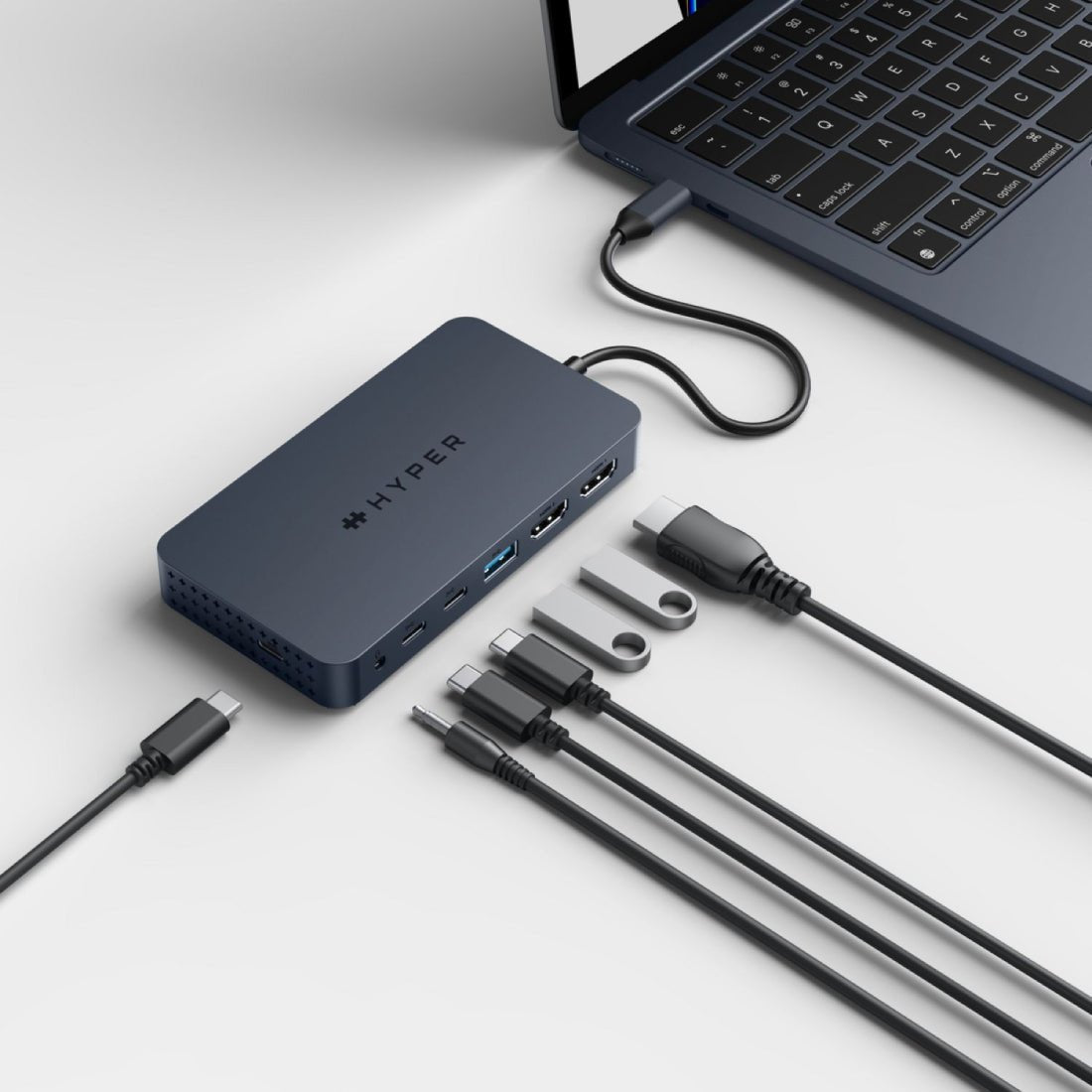 Hyper HyperDrive Dual 4K HDMI 7 Port USB-C Hub for M1/M2 MacBook - موزع - Store 974 | ستور ٩٧٤