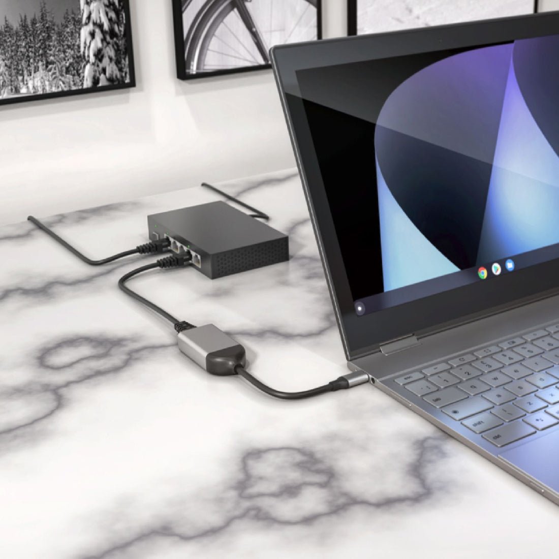 HyperDrive Hyperdrive USB Type -C إلى 2.5G RJ45 Ethernet Adapter - Mحol HyperDrive Hyperdrive USB Type -C إلى 2.5G RJ45 Ethernet Adapter - Mحol