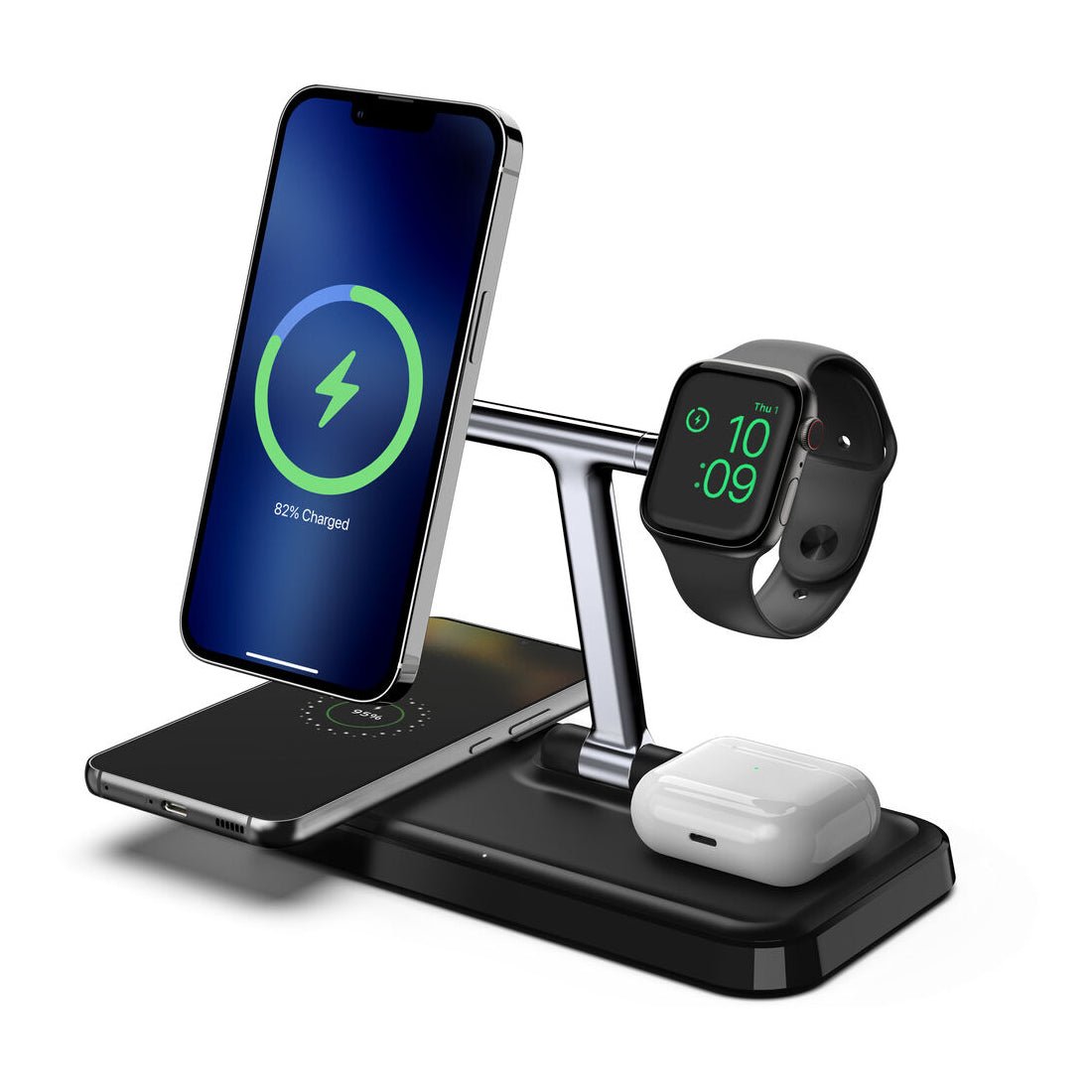 شاحن Hyper 4-in-1 مع Magsafe لأجهزة Apple و Android & Qi-شaحn شاحن Hyper 4-in-1 مع Magsafe لأجهزة Apple و Android & Qi-شaحn