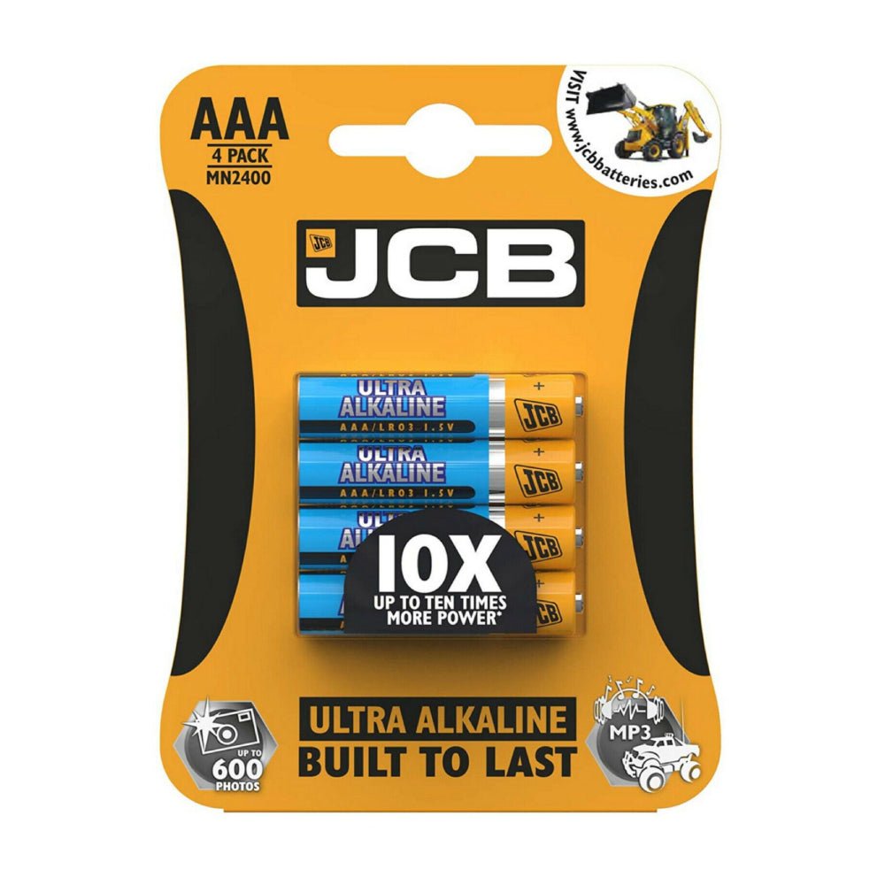 JCB Ultra Alkaline Size AAA Batteries 4 Pack بطاريات Store 974