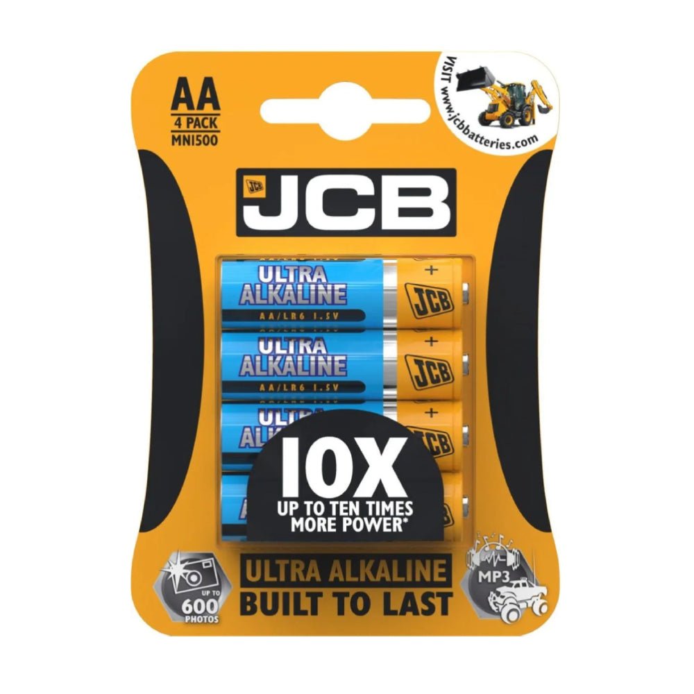 JCB Ultra Alkaline Size AA Batteries - 4 Pack - بطاريات JCB Ultra Alkaline Size AA Batteries - 4 Pack - بطاريات