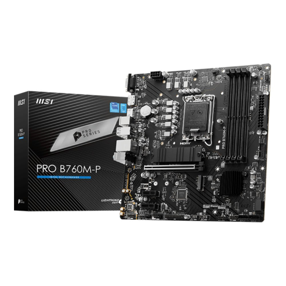 MSI PRO B760M-P DDR5 LGA1700 Intel mATX Gaming Motherboard - اللوحة الأم - Store 974 | ستور ٩٧٤