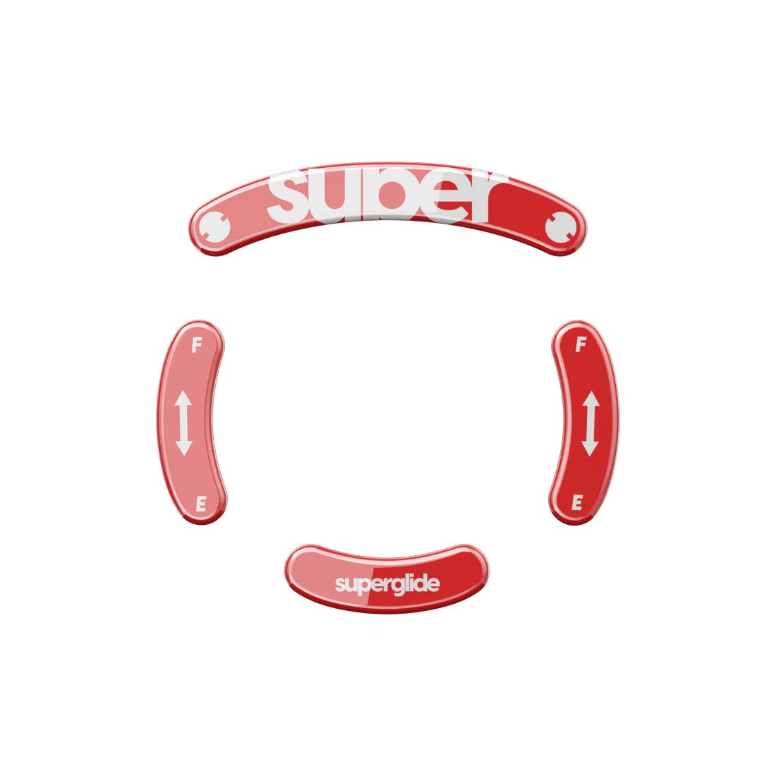 Pulsar Superglide Glass Skates For Logitech PRO Wireless Mouse - Red - أكسسوار فأرة - Store 974 | ستور ٩٧٤