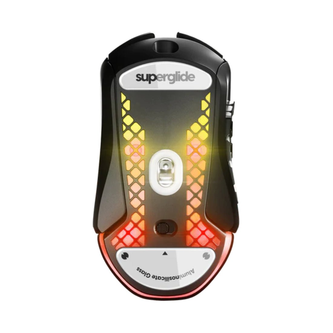 Pulsar Superglide Glass Skates For SteelSeries Aerox 3 / Aerox 9 Wireless - White - أكسسوار فأرة - Store 974 | ستور ٩٧٤