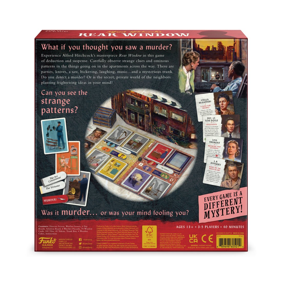 Funko Games! Rear Window Game - لعبة Funko Games! Rear Window Game - لعبة