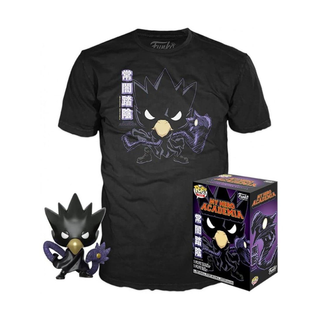 Funko Pop! & Tee: Animation: My Hero Academia: Tokoyami - L - تي شيرت - Store 974 | ستور ٩٧٤