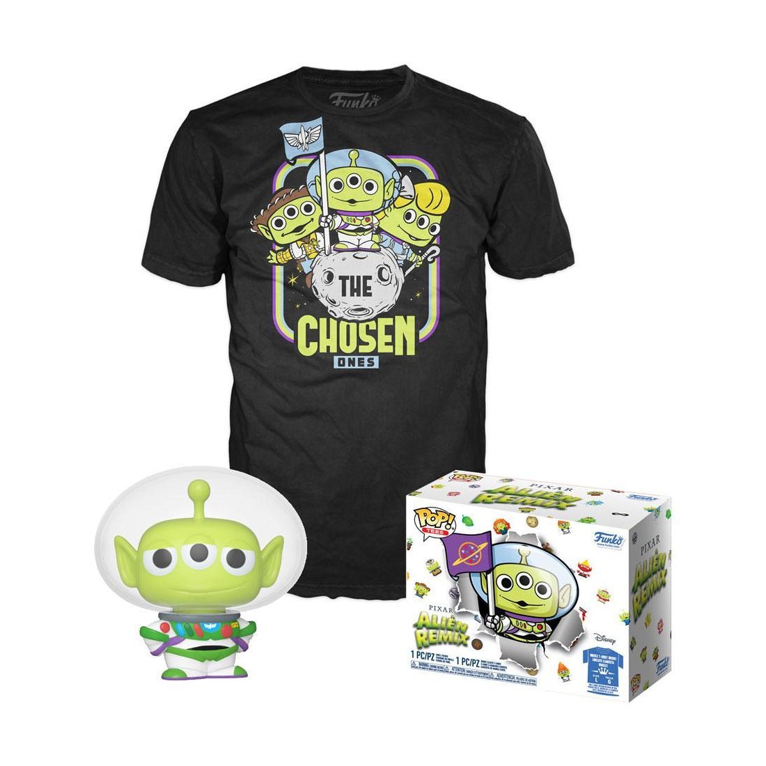 Funko Pop & Tee! Pixar- Alien As Buzz (جي دبليو) - Funko Pop & Tee! Pixar- Alien As Buzz (جي دبليو) -