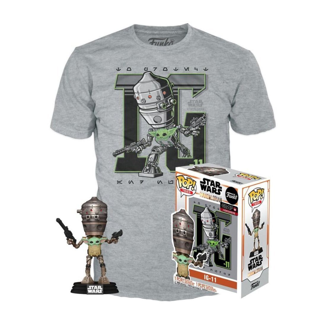 Funko Pop & tee! حرب النجوم: The Mandalorian: Child in Satchel - the شyert Funko Pop & tee! حرب النجوم: The Mandalorian: Child in Satchel - the شyert