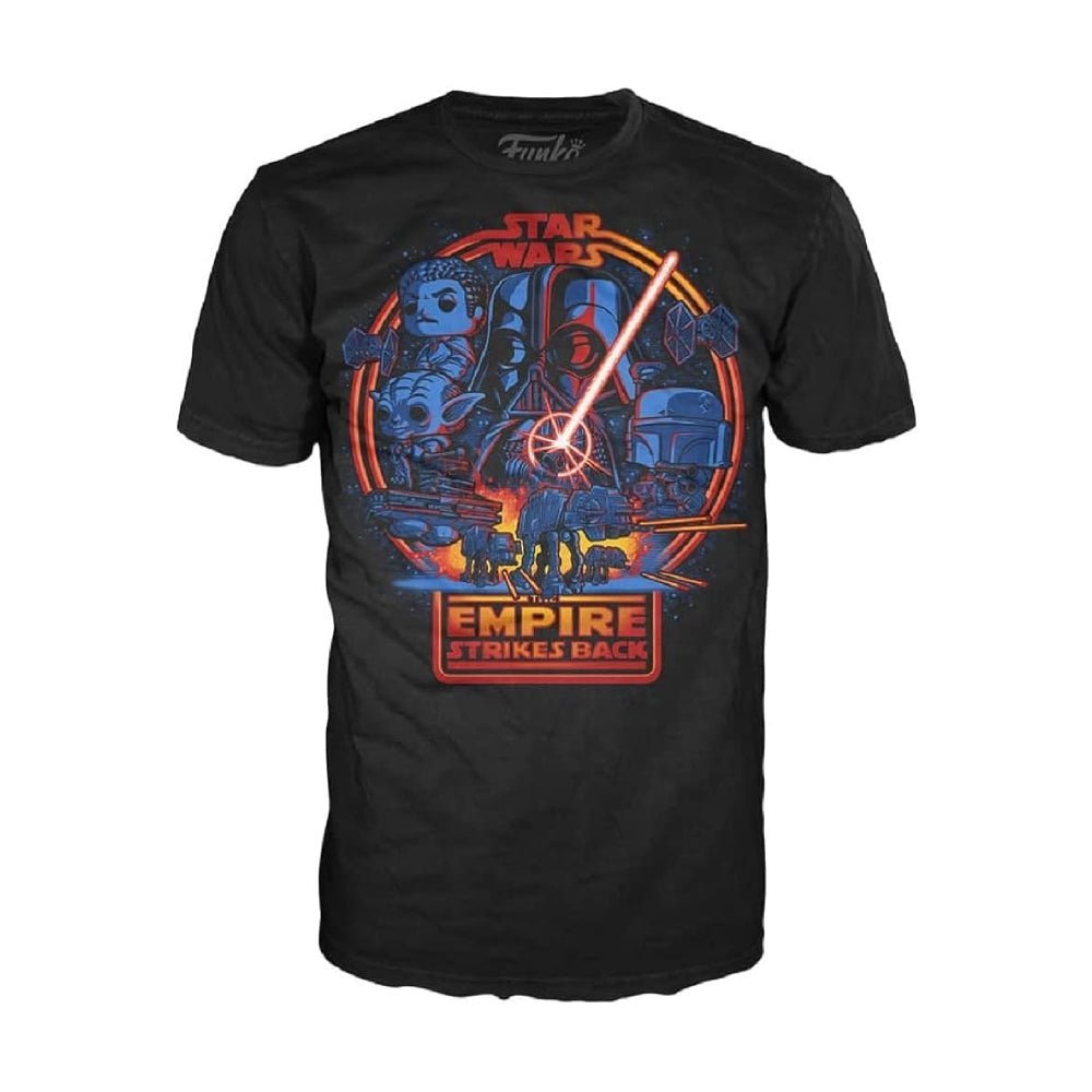 Funko Pop Tee! Star Wars: Empire Strikes Poster - تي شيرت - Store 974 | ستور ٩٧٤