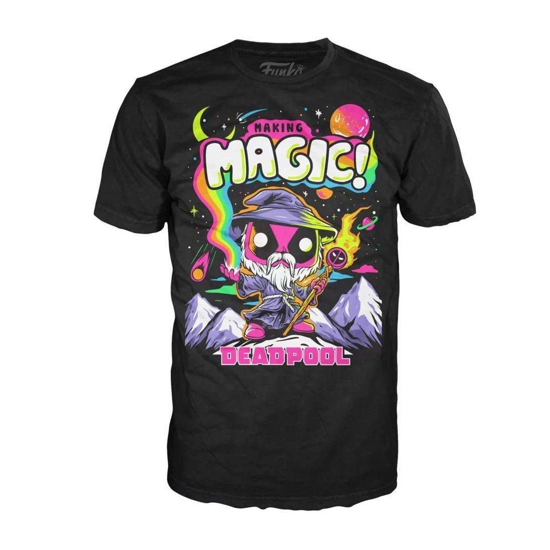Funko Pop Tee! Marvel: Wizard Deadpool - تي شيرت Funko Pop Tee! Marvel: Wizard Deadpool - تي شيرت