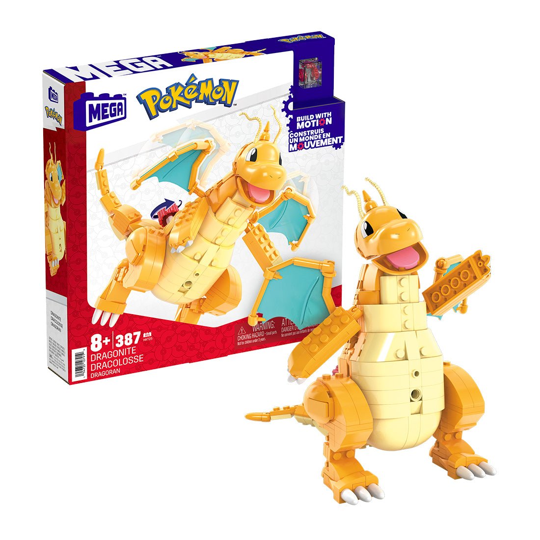 Mega Pokémon Dragonite Figure with Motion Building Set - 388pc - بوكيمون Mega Pokémon Dragonite Figure with Motion Building Set - 388pc - بوكيمون