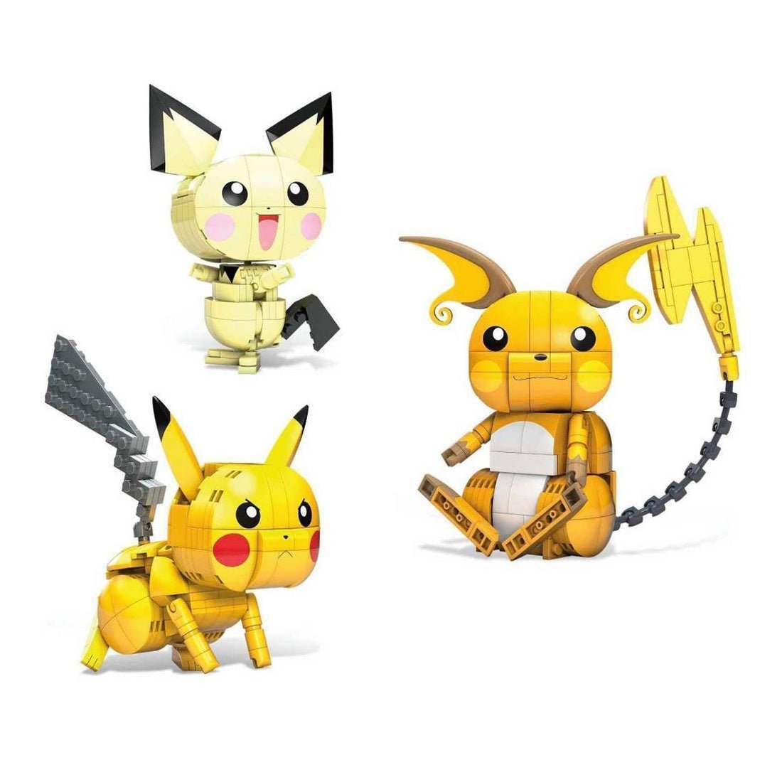 Mega Pokémon Build & Show Pikachu Evolution Trio Building Set - 621pc - بوكيمون Mega Pokémon Build & Show Pikachu Evolution Trio Building Set - 621pc - بوكيمون