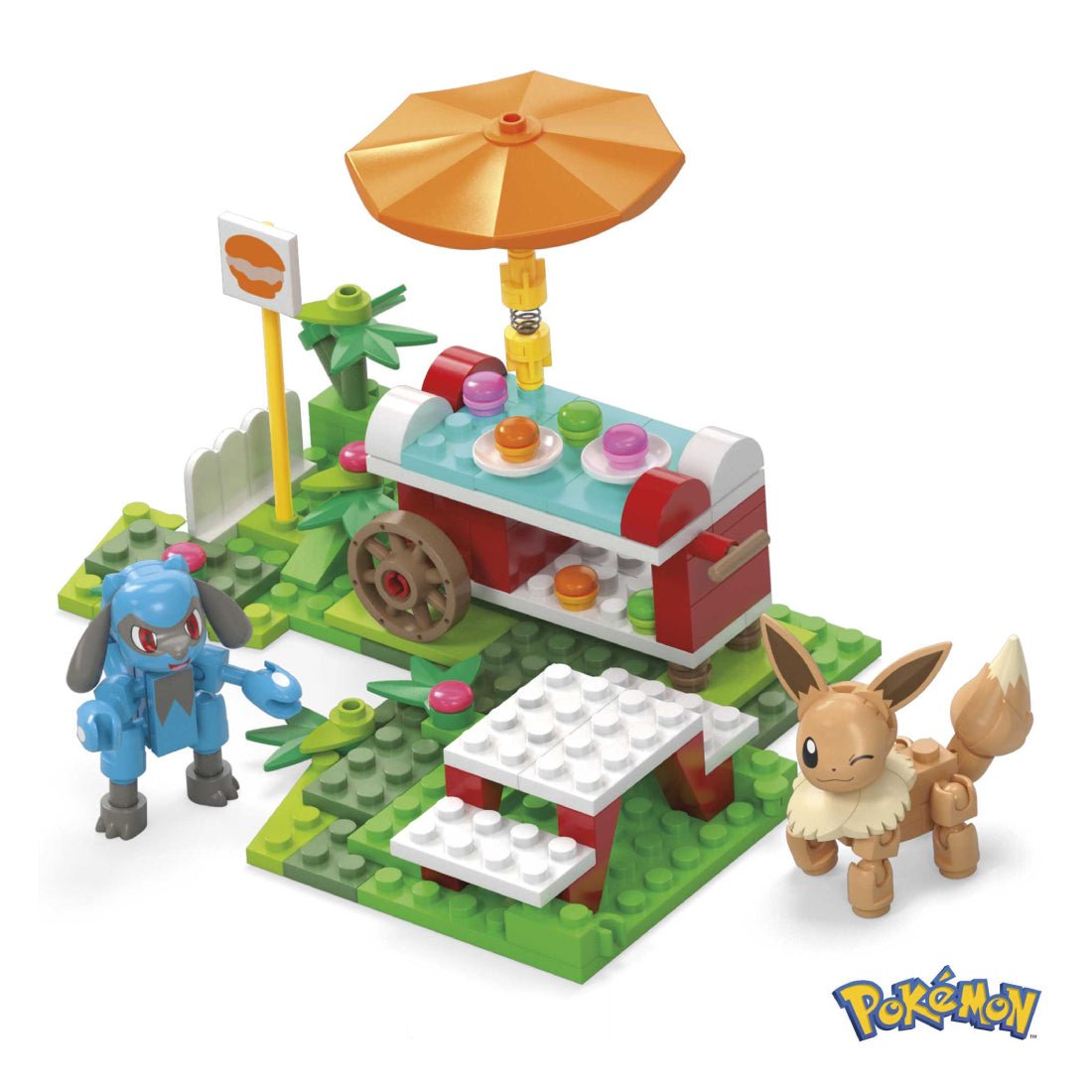Mega Pokémon Build Pokémon Picnic Set: Eevee & Riolu - 163pc - بوكيمون - Store 974 | ستور ٩٧٤