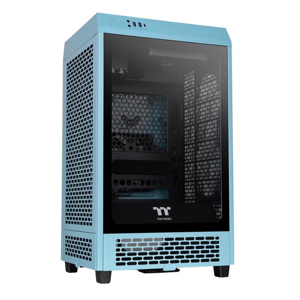 Thermaltake The Tower 200 Mini Gaming Tower Case - Turquoise - صندوق Thermaltake The Tower 200 Mini Gaming Tower Case - Turquoise - صندوق