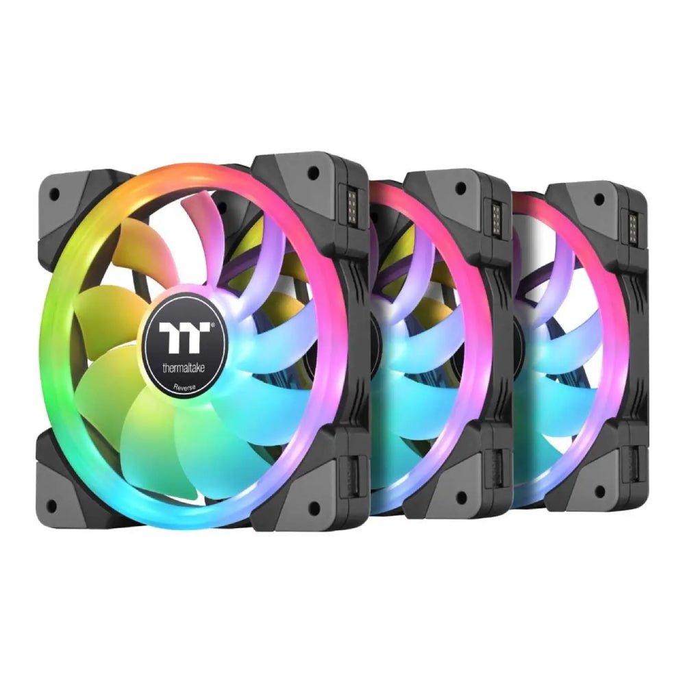 Thermaltake SWAFAN EX12 RGB PC Cooling Fan TT Premium Edition (3-Fan Pack) - Black - مراوح - Store 974 | ستور ٩٧٤