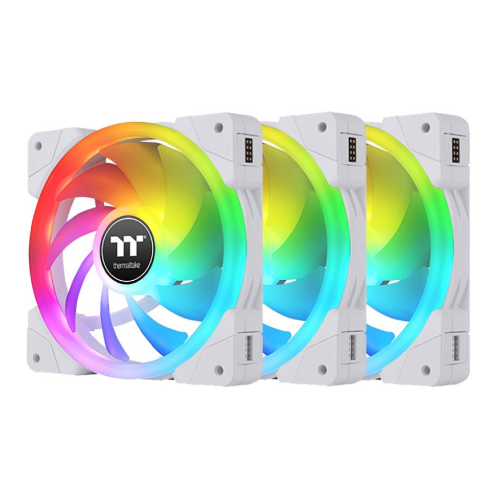 Thermaltake SWAFAN EX12 RGB PC Cooling Fan TT Premium Edition (3-Fan Pack) - White - مراوح