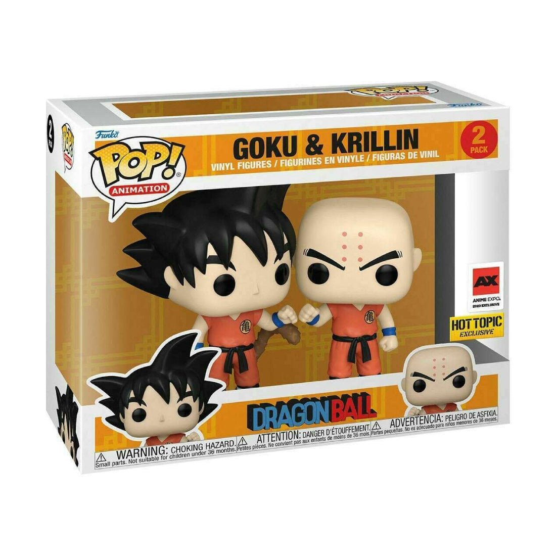 Funko Pop! Animation: Dragon Ball - Goku and Krillin (Exc) #2Pack - دمية - Store 974 | ستور ٩٧٤