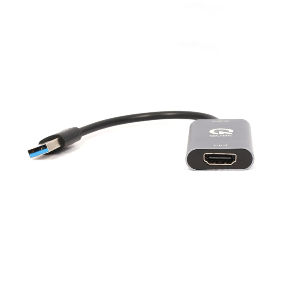 Qube Ad USB-A to HDMI 2.0 Adapter N22004 - Gray - محول - Store 974 | ستور ٩٧٤