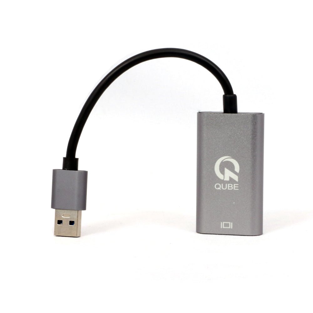 Qube AD USB 3.0 to HDMI, 4K, 60Hz Adapter N23007 - Gray - محول - Store 974 | ستور ٩٧٤